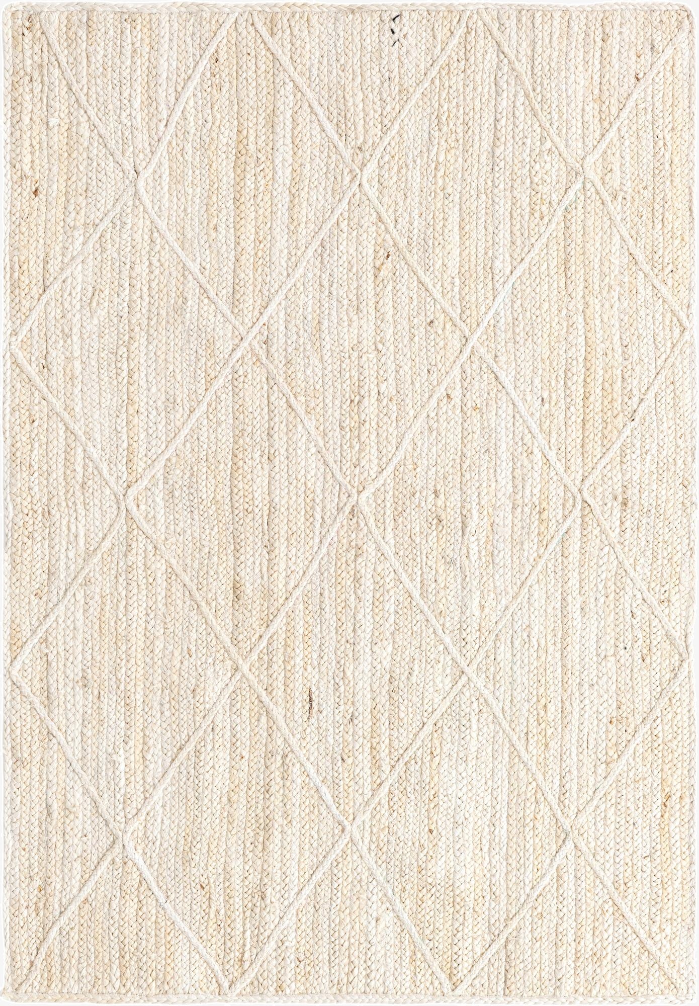  4' 1 x 6' 1  Hand Braided Jute Rug