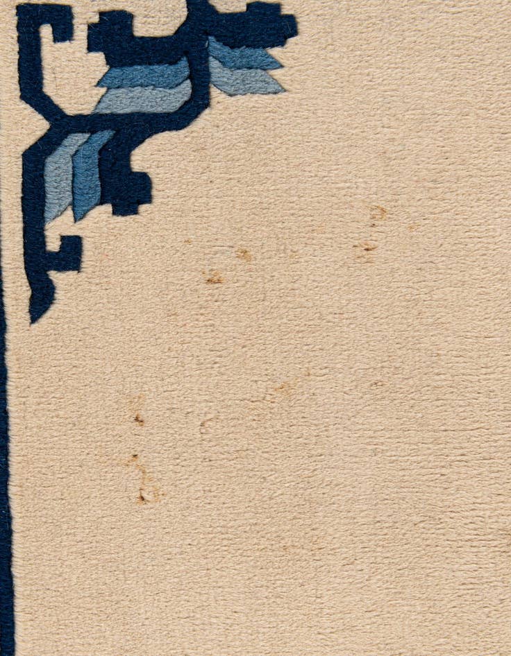 Detail image of  7' 1 x 10' 6  Hand Knotted Carved Pekin Wool Rug