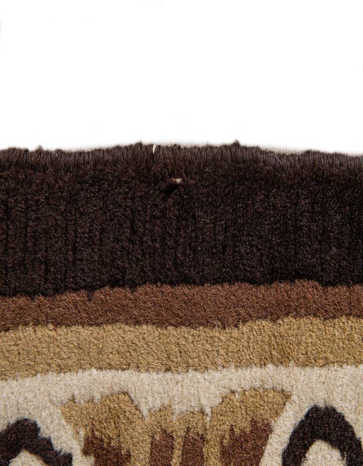 Detail image of  3' 1 x 5' 9  Hand Knotted Carved Pekin Wool Rug