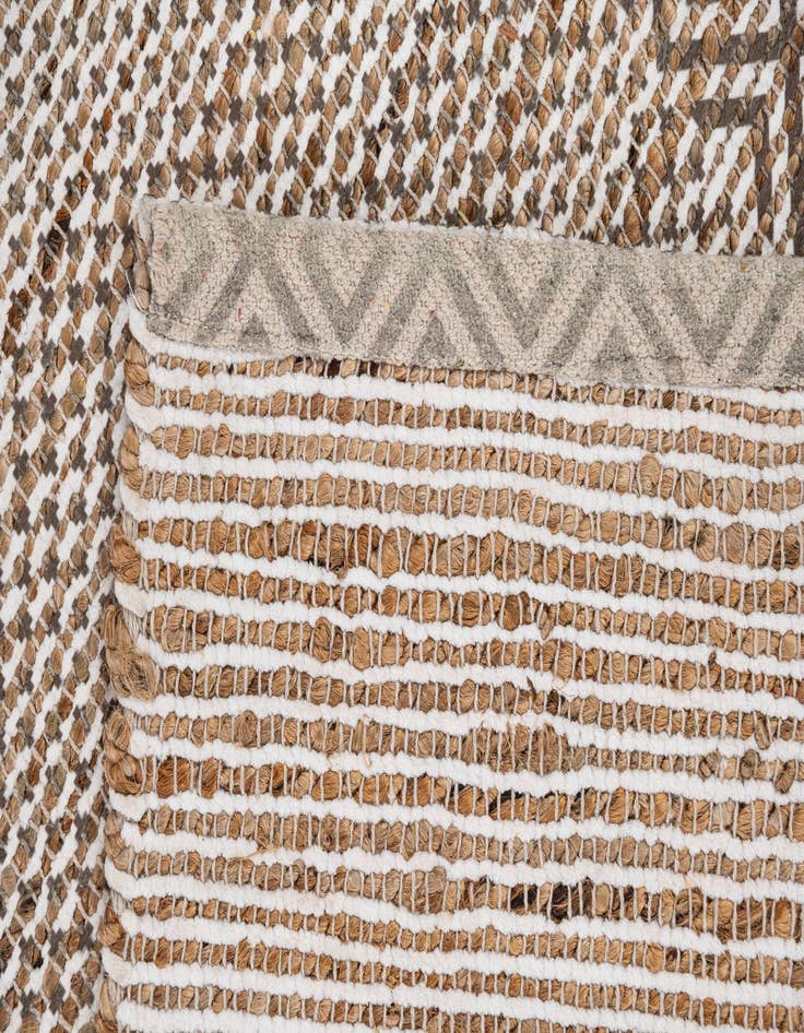 Detail image of  2' 1 x 3'  Hand Woven Chenille Jute Rug