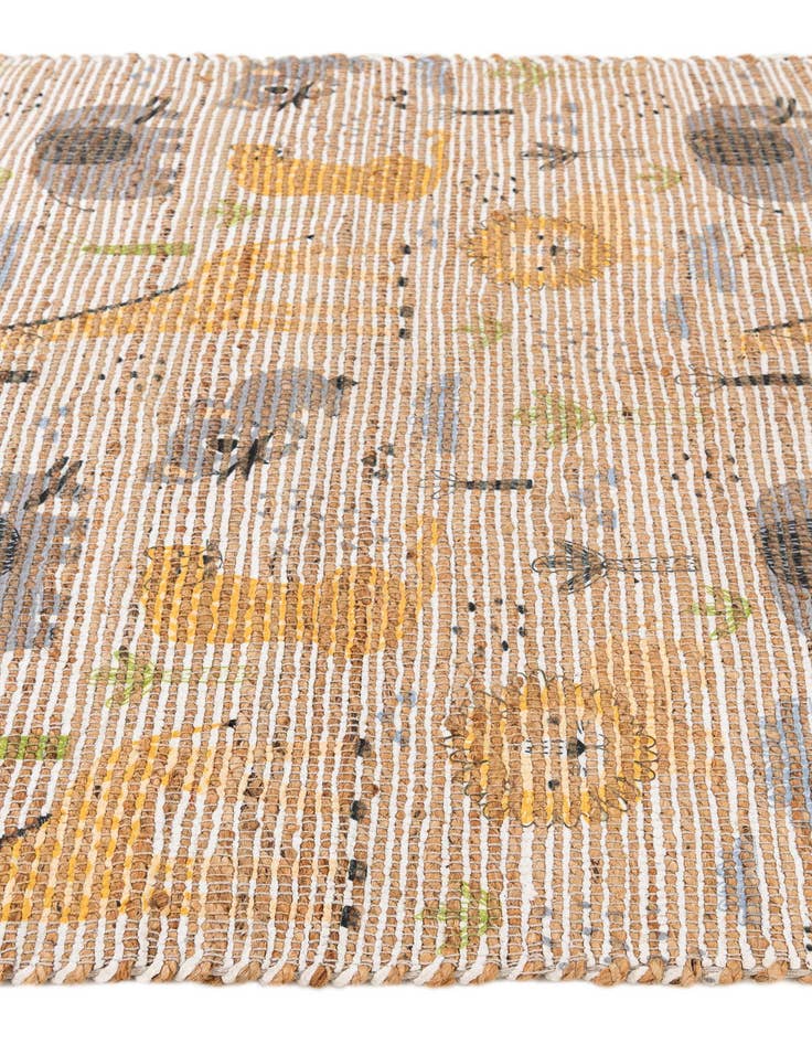 Detail image of  4' 1 x 6' 3 Chenille Jute Rug