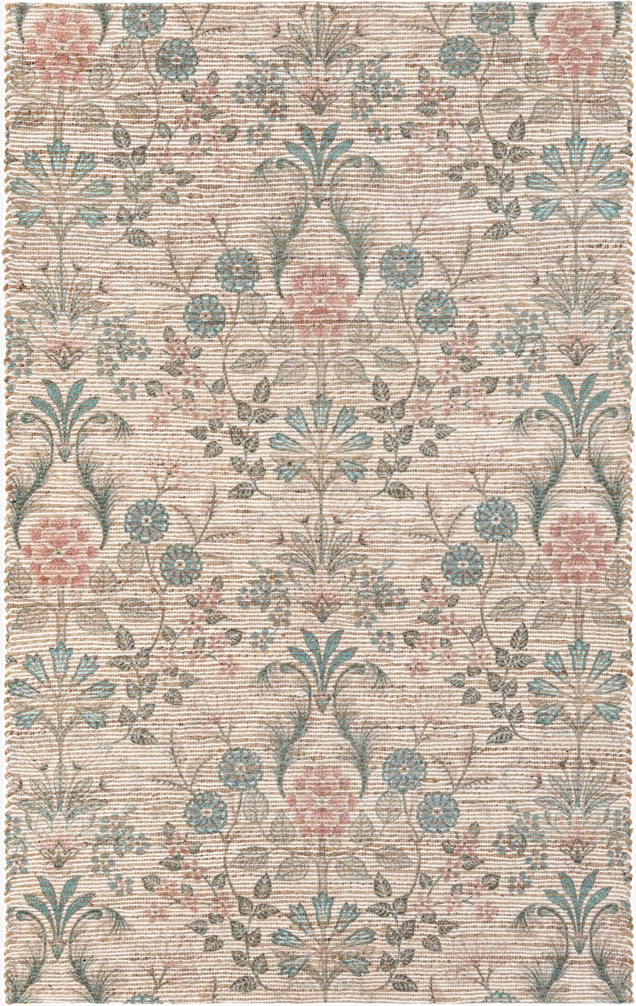  5' 1 x 8'  Hand Woven Chenille Jute Rug