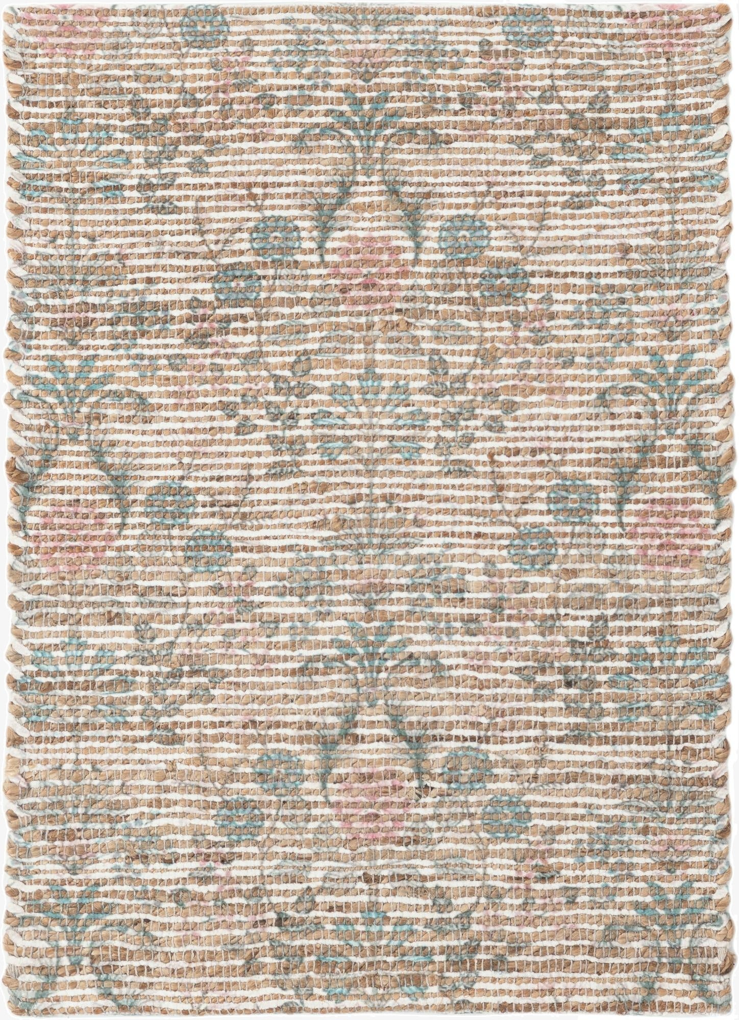  2' x 3' 1  Hand Woven Chenille Jute Rug