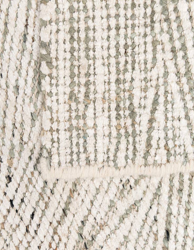 Detail image of  2' 2 x 3' 2  Hand Woven Chindi Braided Jute Rug