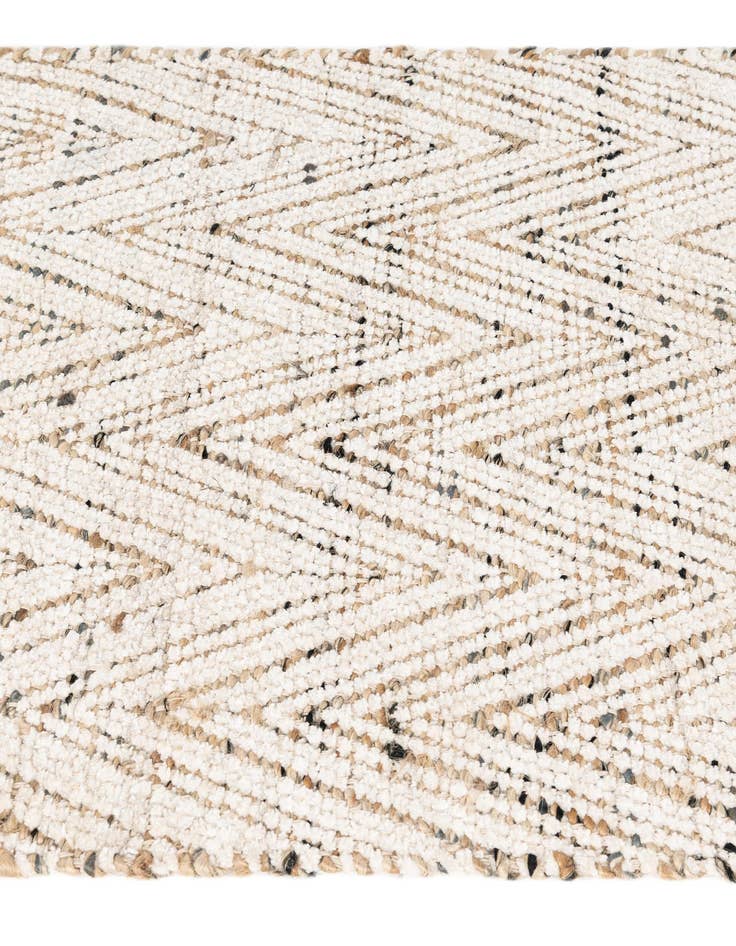 Detail image of  2' 3 x 3' 1  Hand Woven Chindi Braided Jute Rug