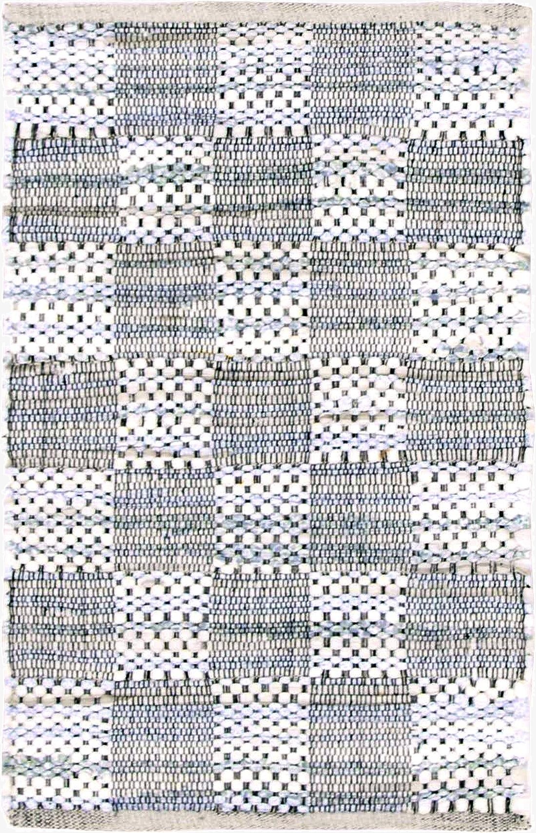  2' x 3' 1  Hand Woven Chindi Cotton Rug