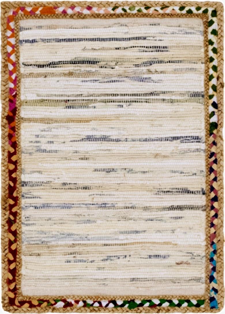  2' x 3' 1 Chindi Jute Rug