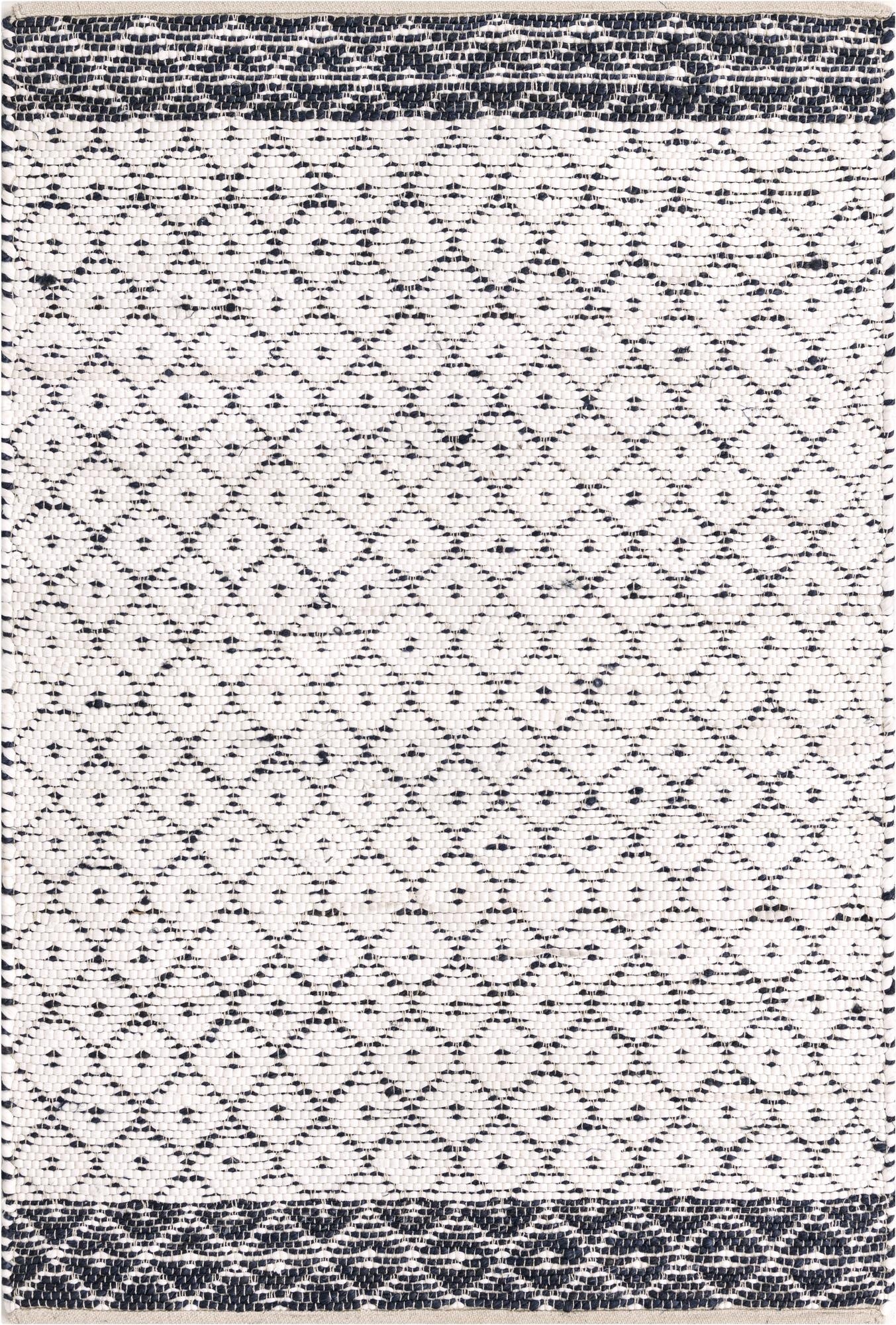  4' 1 x 6' 1  Hand Woven Chindi Trellis Rug