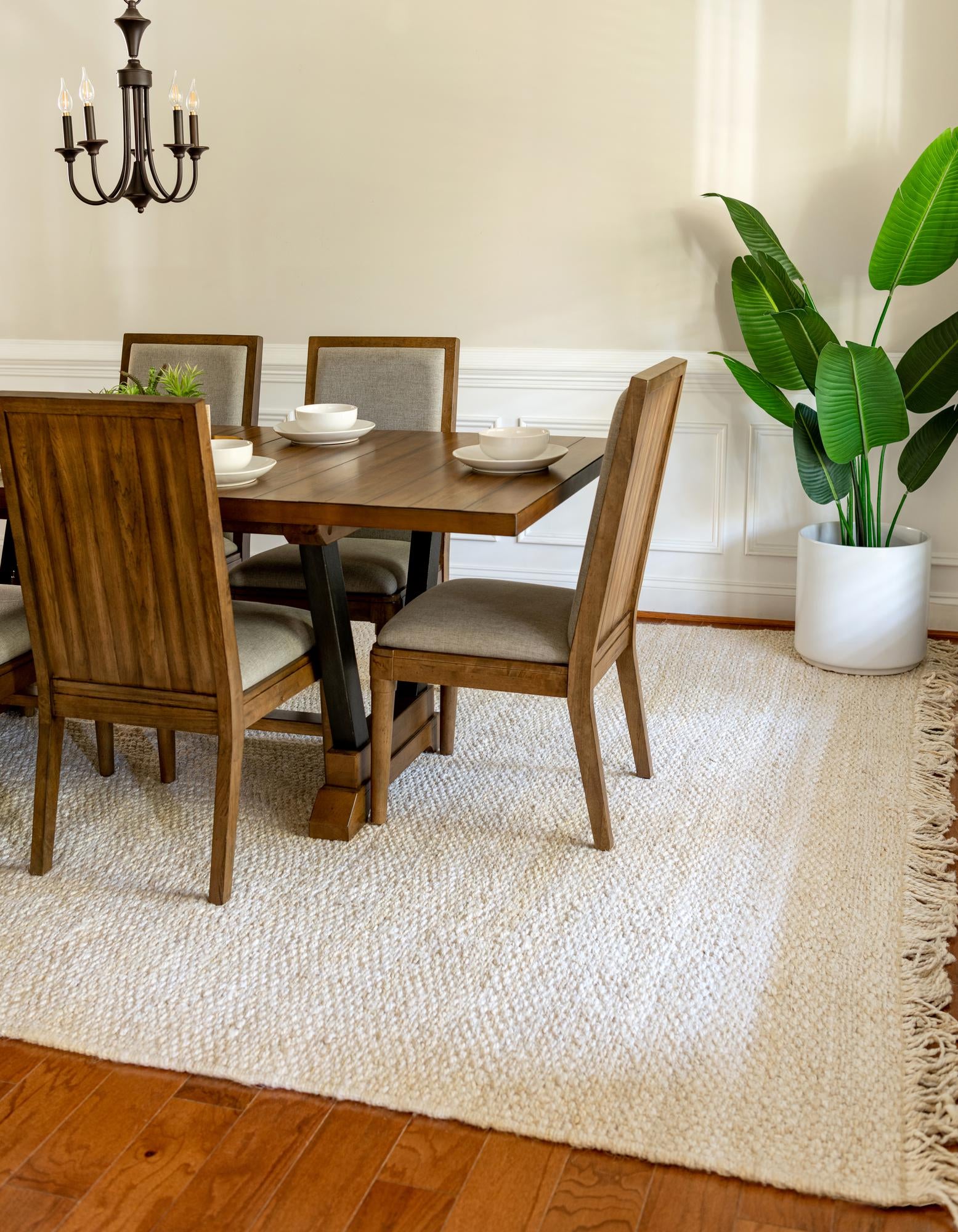 Ivory 9' x 12' 2 Hand Woven Chunky Jute Rug | Rugs.com