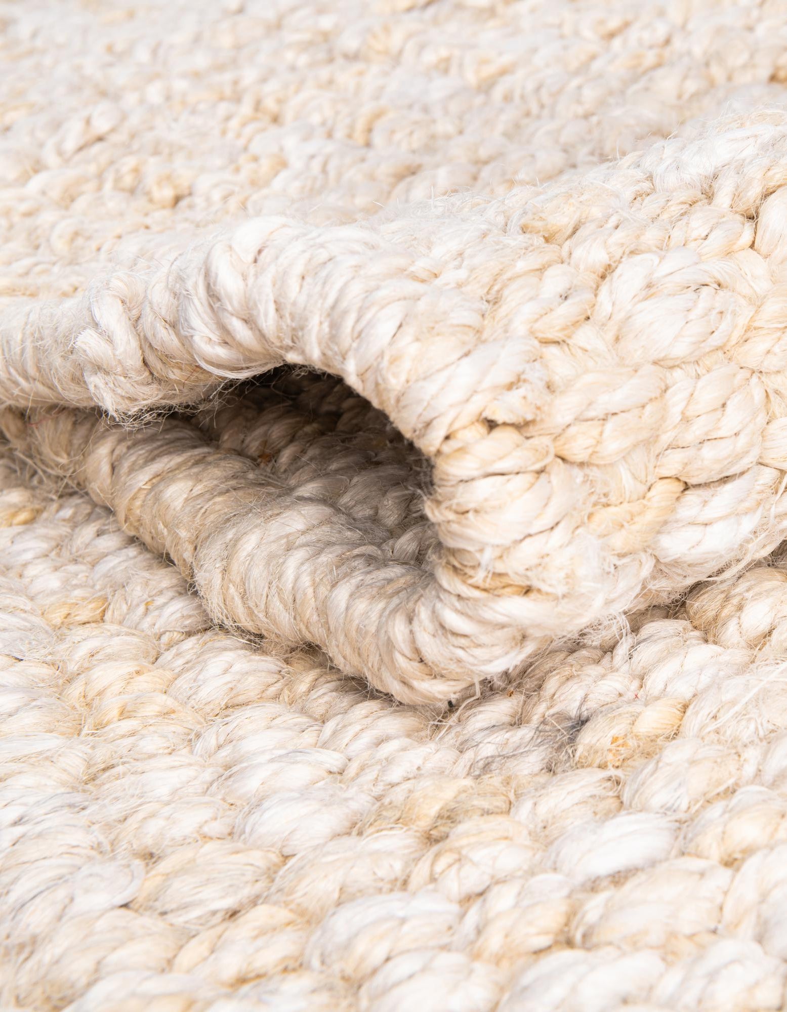 Ivory 4' 1 x 6' 1 Hand Woven Chunky Jute Rug | Rugs.com