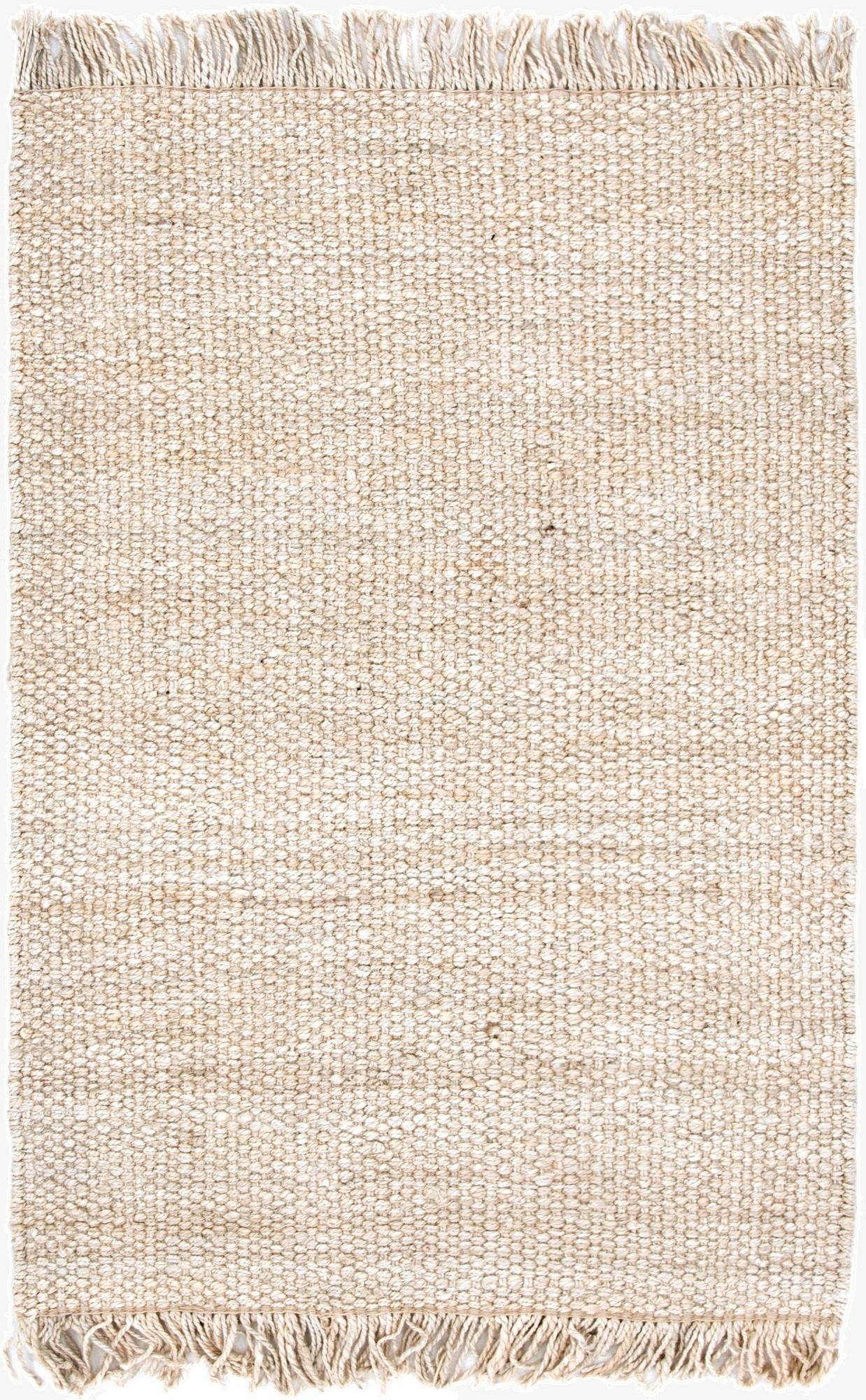  4' 1 x 6' 1  Hand Woven Chunky Jute Rug