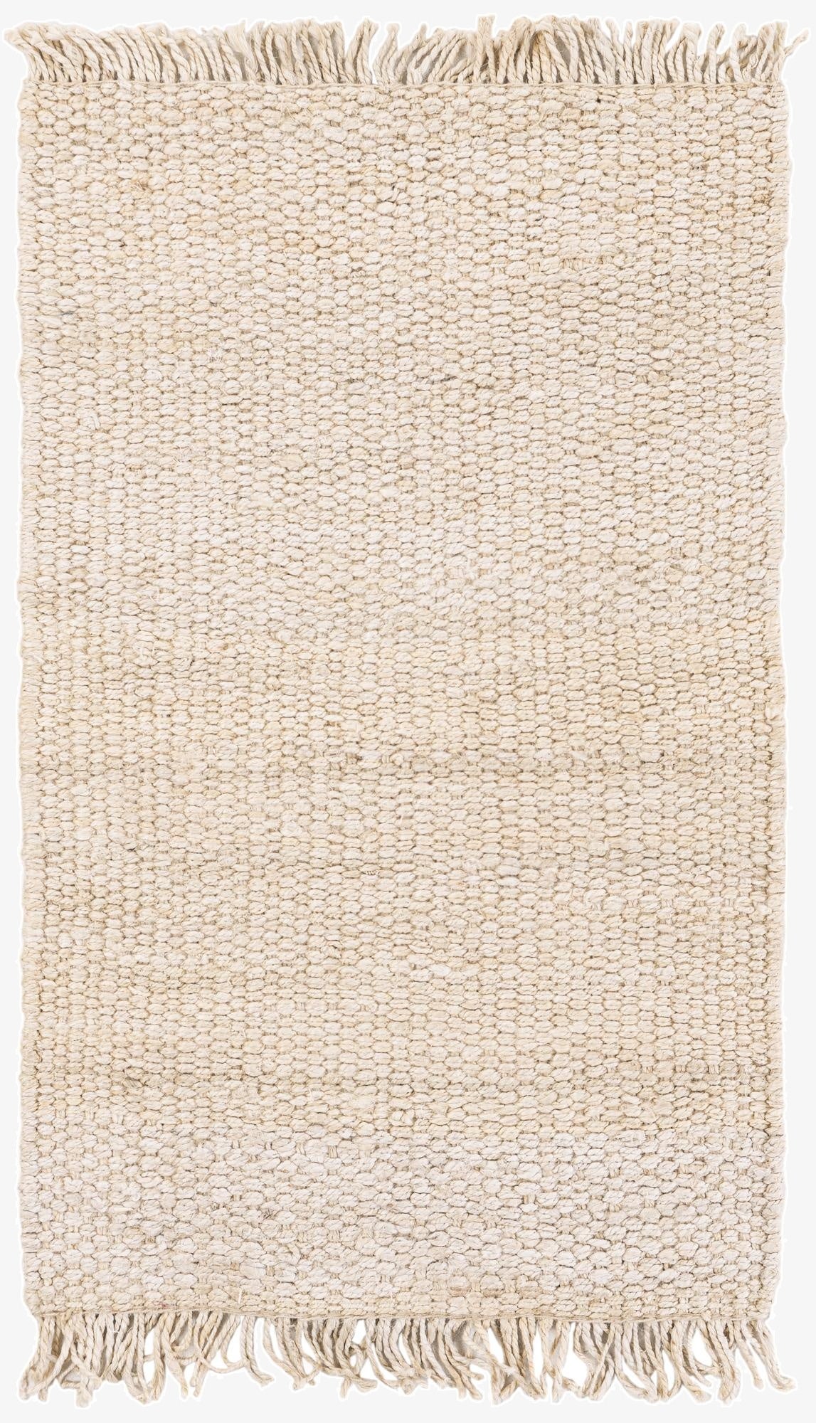 Primary image  3' 1 x 5' 1  Hand Woven Chunky Jute Rug