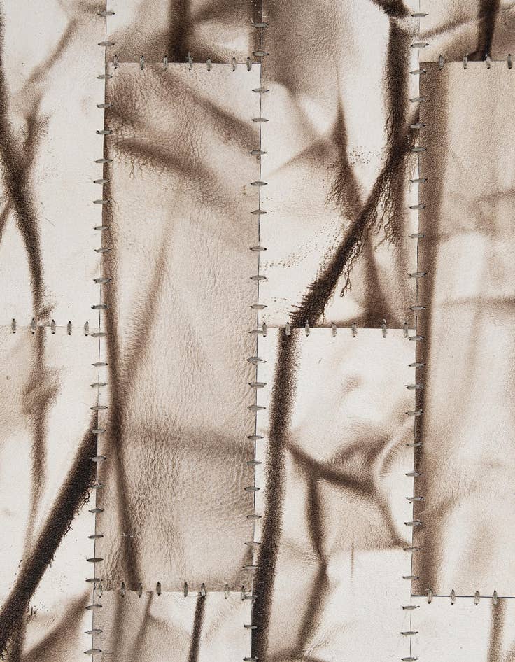 Detail image of  4' 11 x 8' 1 Cowhide - Patchwork Rug