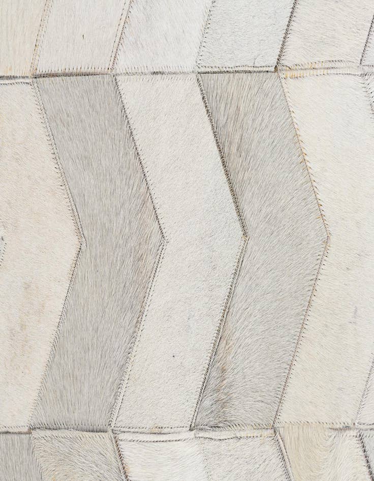 Detail image of  4' 10 x 7' 9 Cowhide Leather Rug