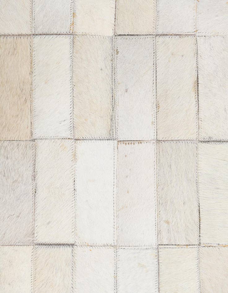 Detail image of  5' 1 x 7' 8 Cowhide Leather Rug