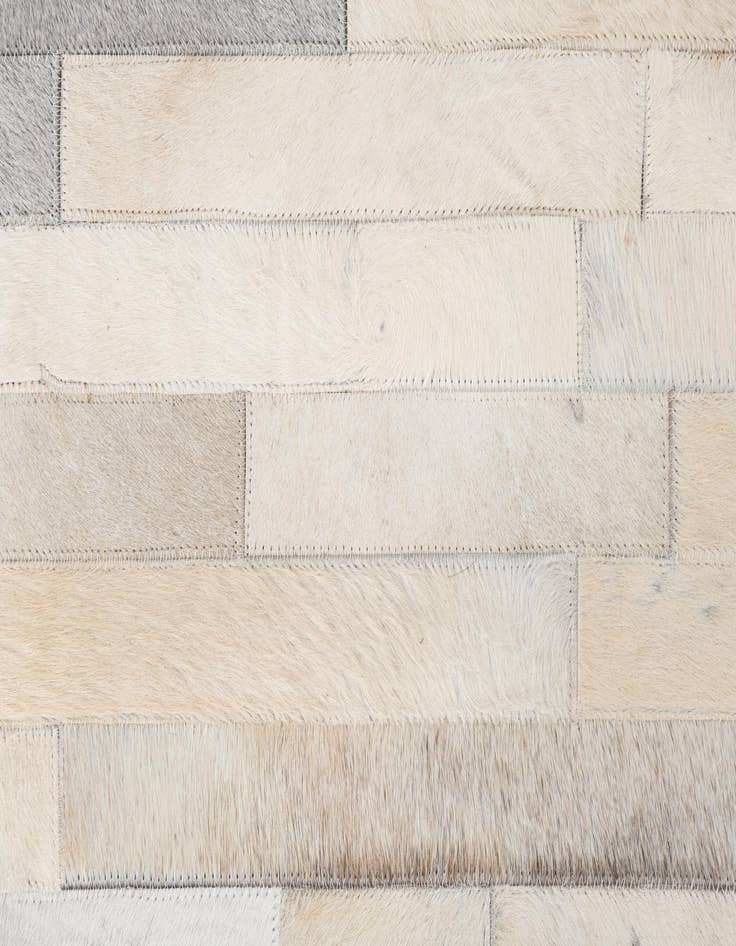 Detail image of  5' 1 x 7' 8 Cowhide Leather Rug