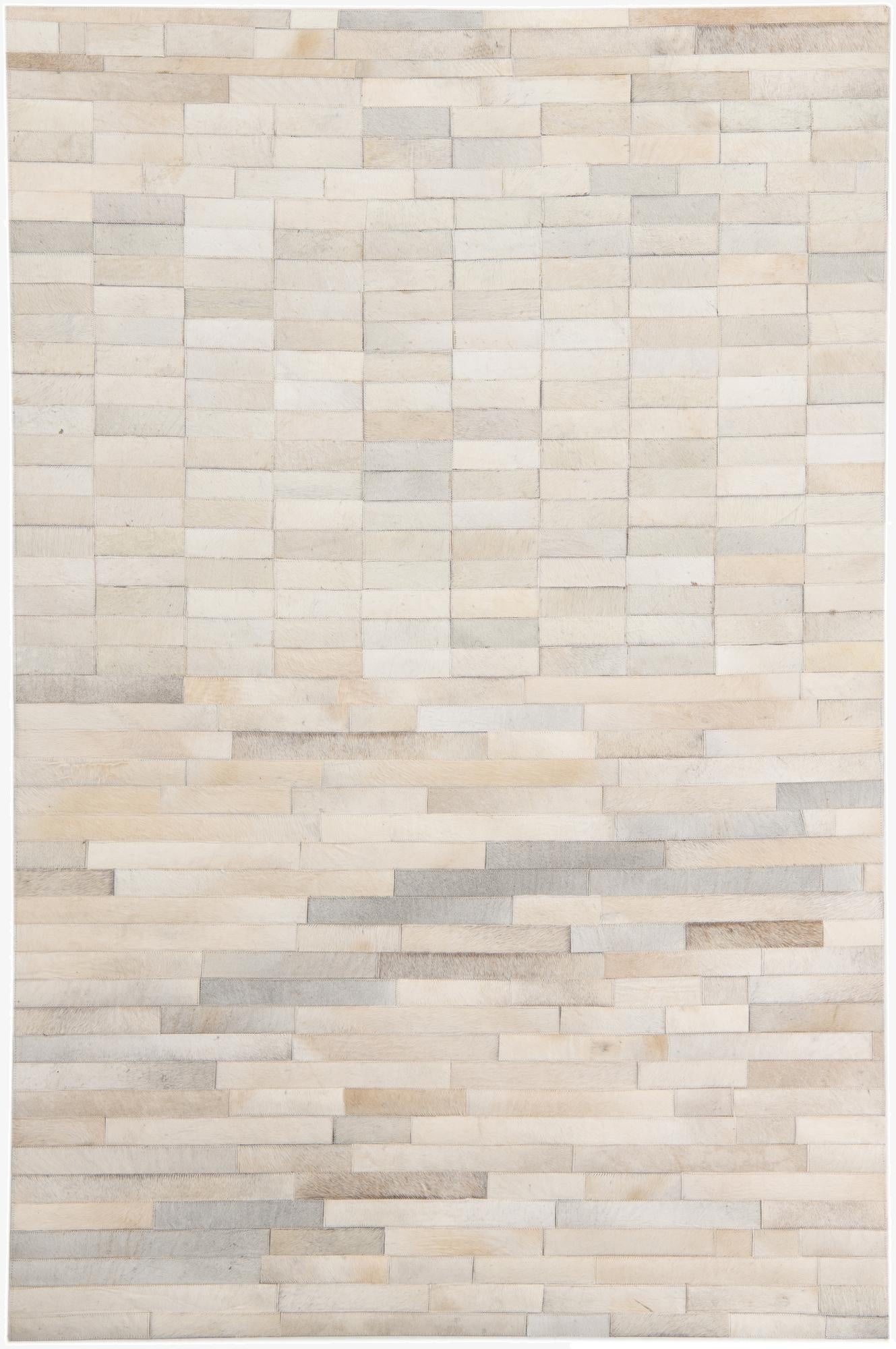  5' 1 x 7' 8 Cowhide Leather Rug