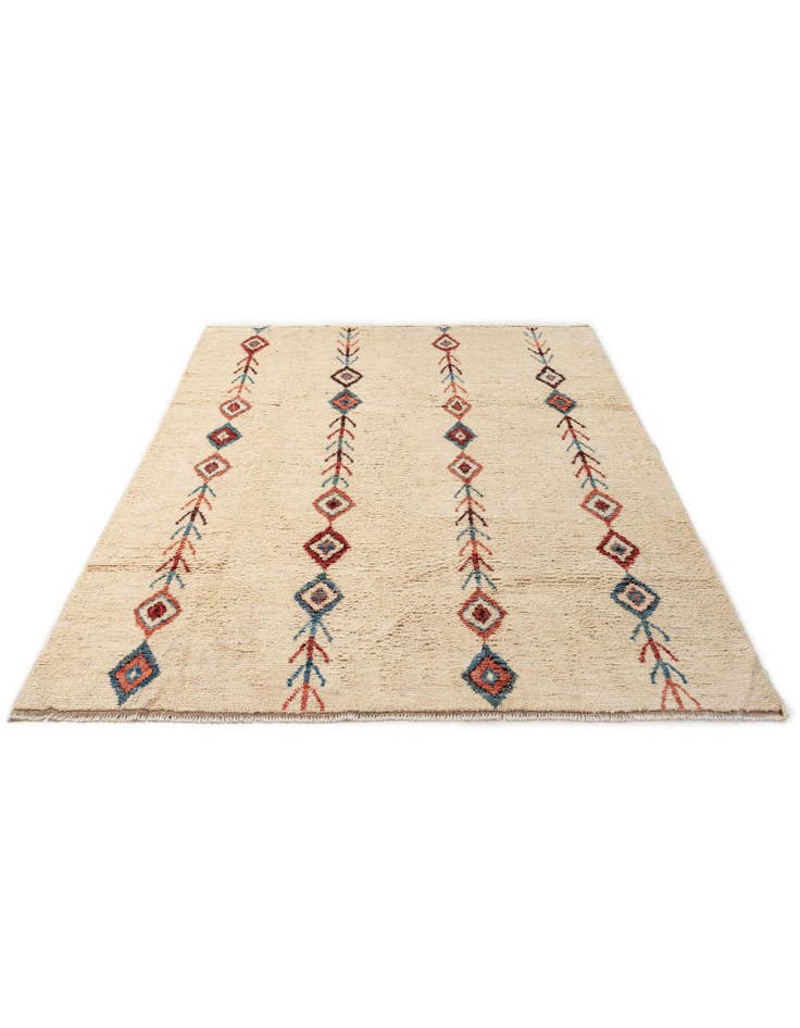 Detail image of  6' 8 x 9' 8  Hand Knotted Darya Wool Rug