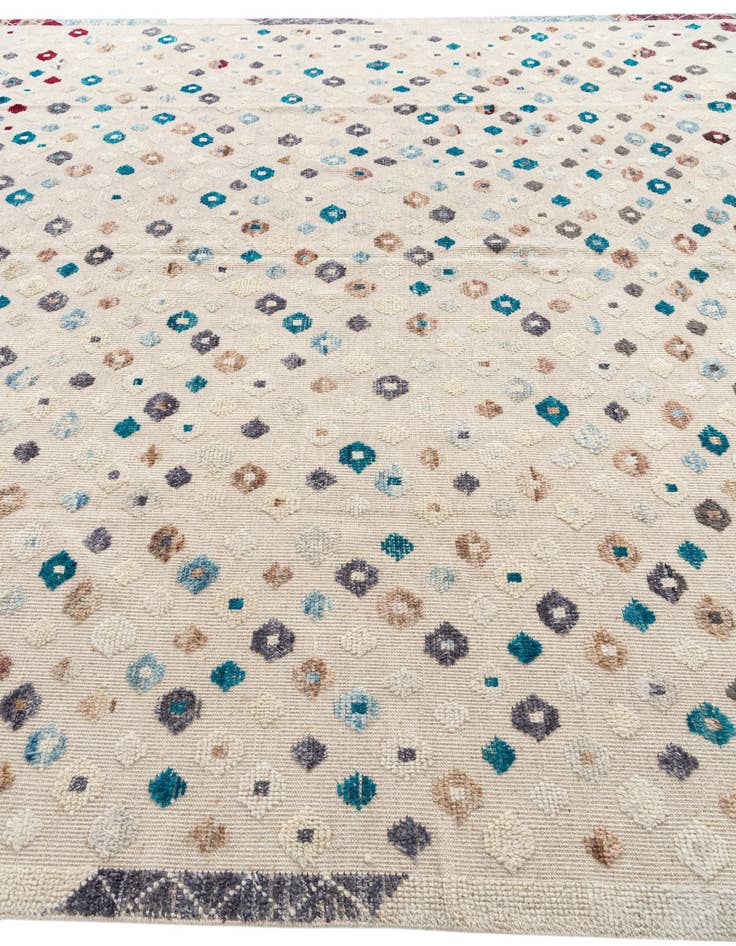 Detail image of  10' x 14' 5  Hand Knotted Darya Wool Rug