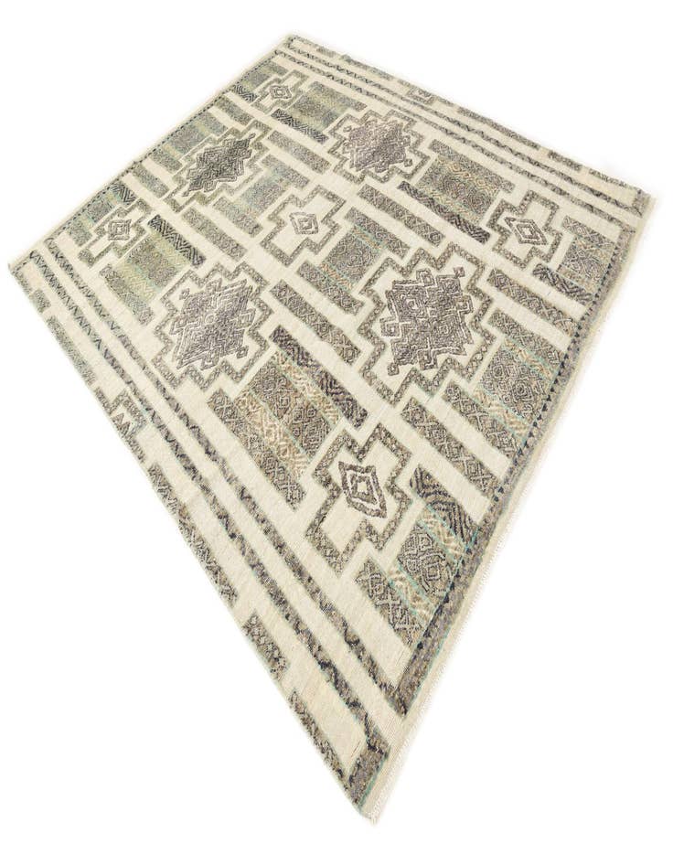 Detail image of  7' 10 x 9' 6  Hand Knotted Darya Wool Rug