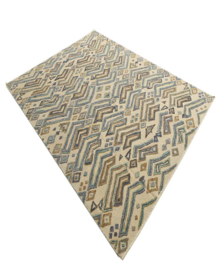 Detail image of  8' x 10' 7  Hand Knotted Darya Wool Rug