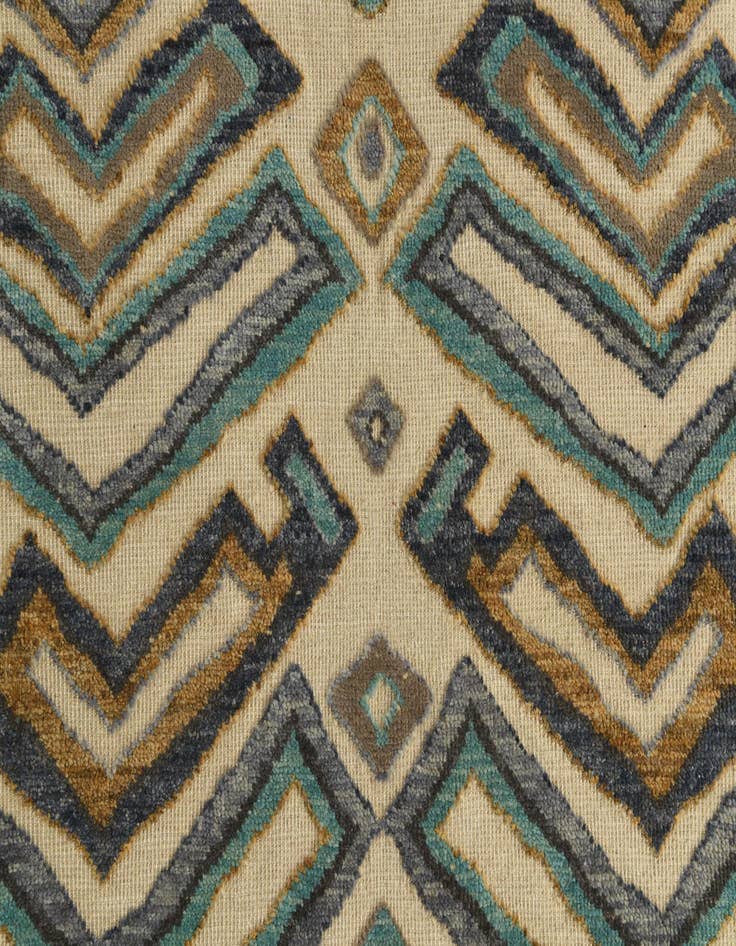 Detail image of  8' x 10' 7  Hand Knotted Darya Wool Rug