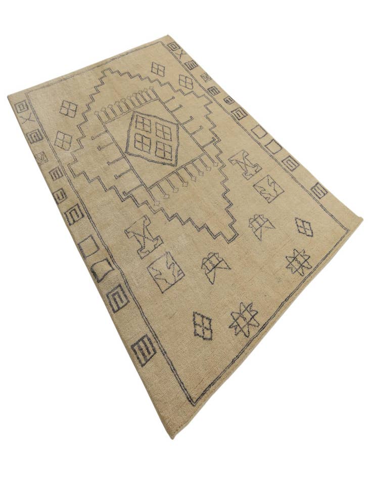 Detail image of  5' 8 x 7' 9  Hand Knotted Darya Wool Rug