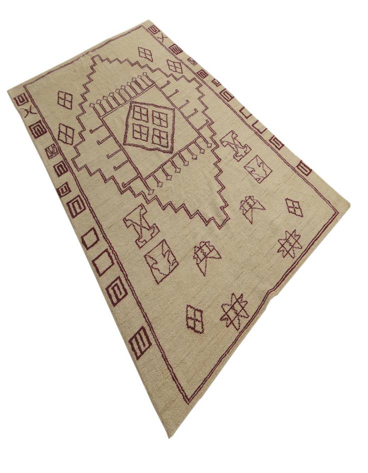 Detail image of  5' 4 x 8' 2  Hand Knotted Darya Wool Rug