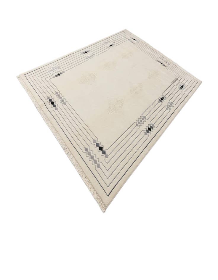 Detail image of  6' 10 x 9' 6  Hand Knotted Darya Wool Rug