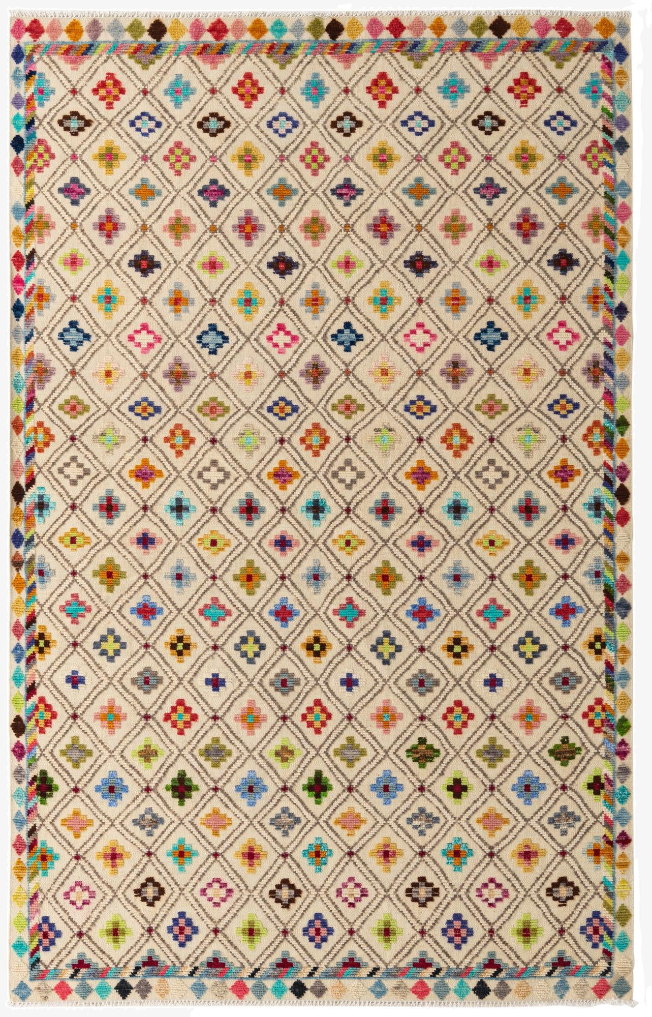  6' 8 x 10' 7  Hand Knotted Darya Wool Rug