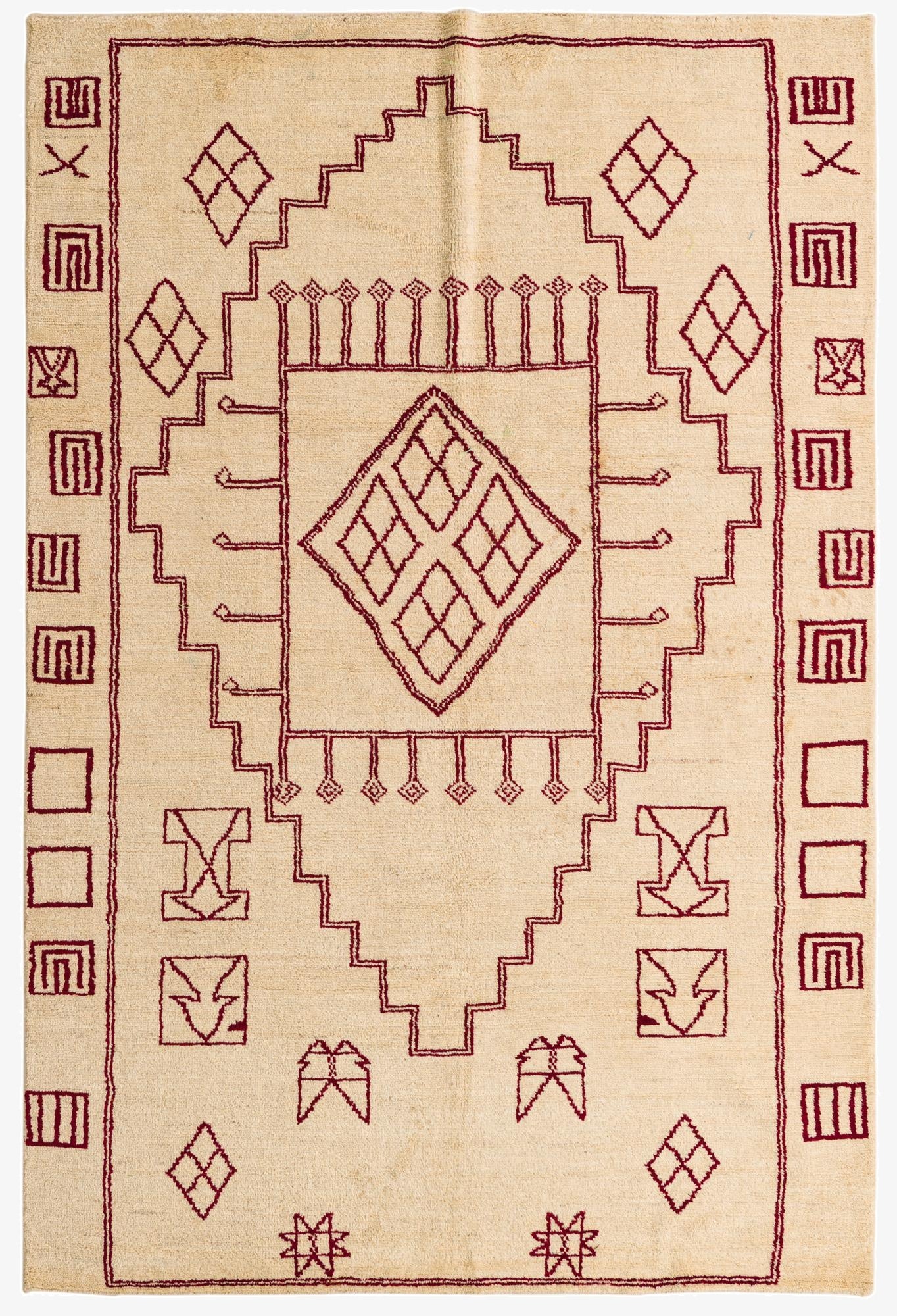  6' 4 x 9' 8  Hand Knotted Darya Wool Rug