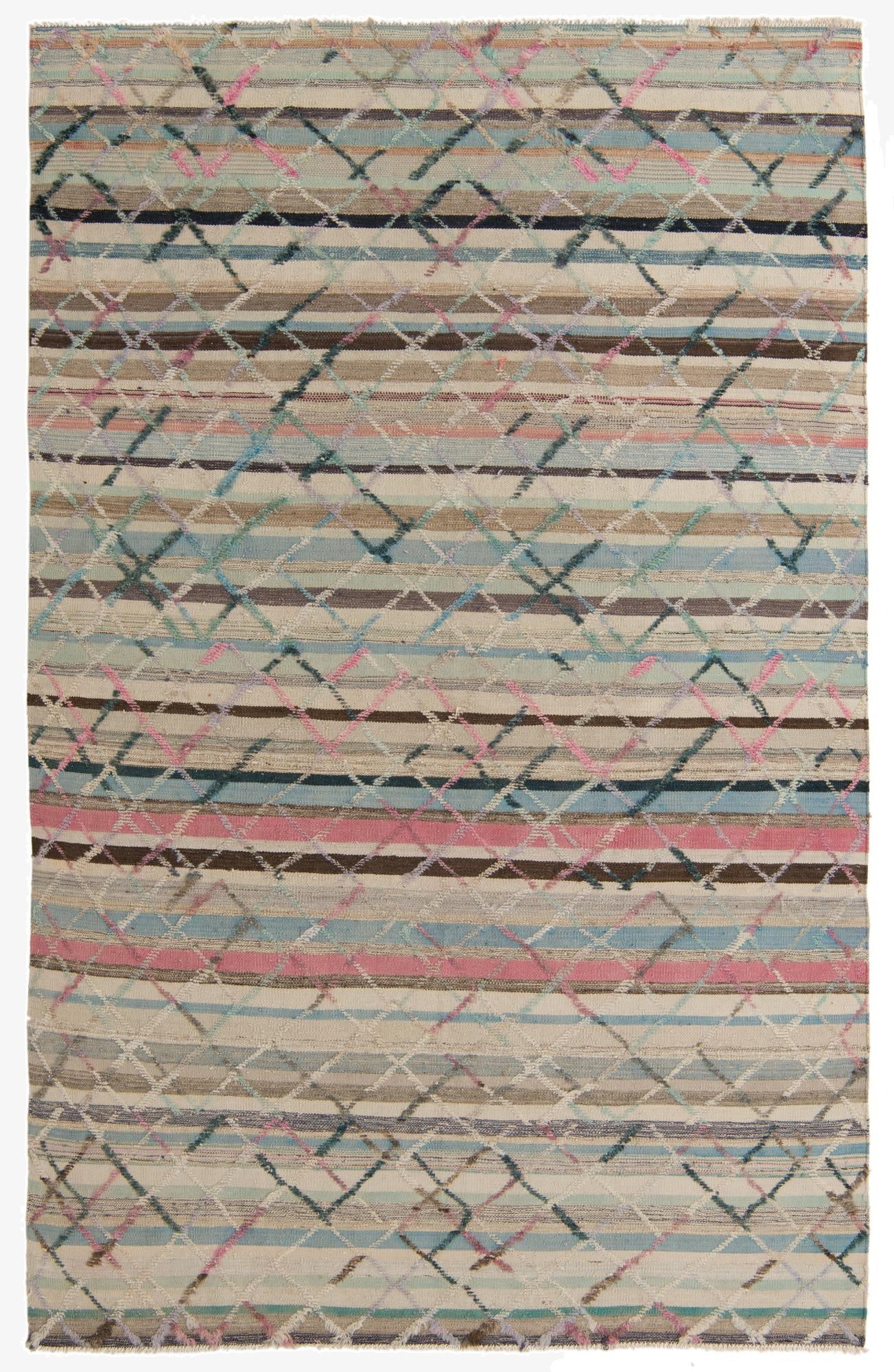 6' 3 x 10'  Hand Knotted Darya Wool Rug