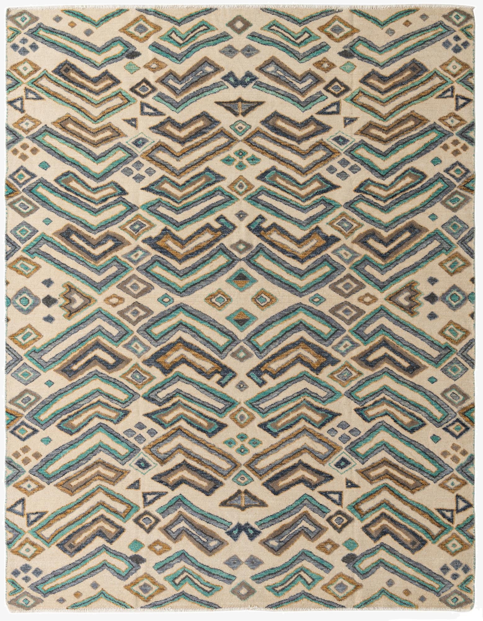 8' x 10' 7  Hand Knotted Darya Wool Rug