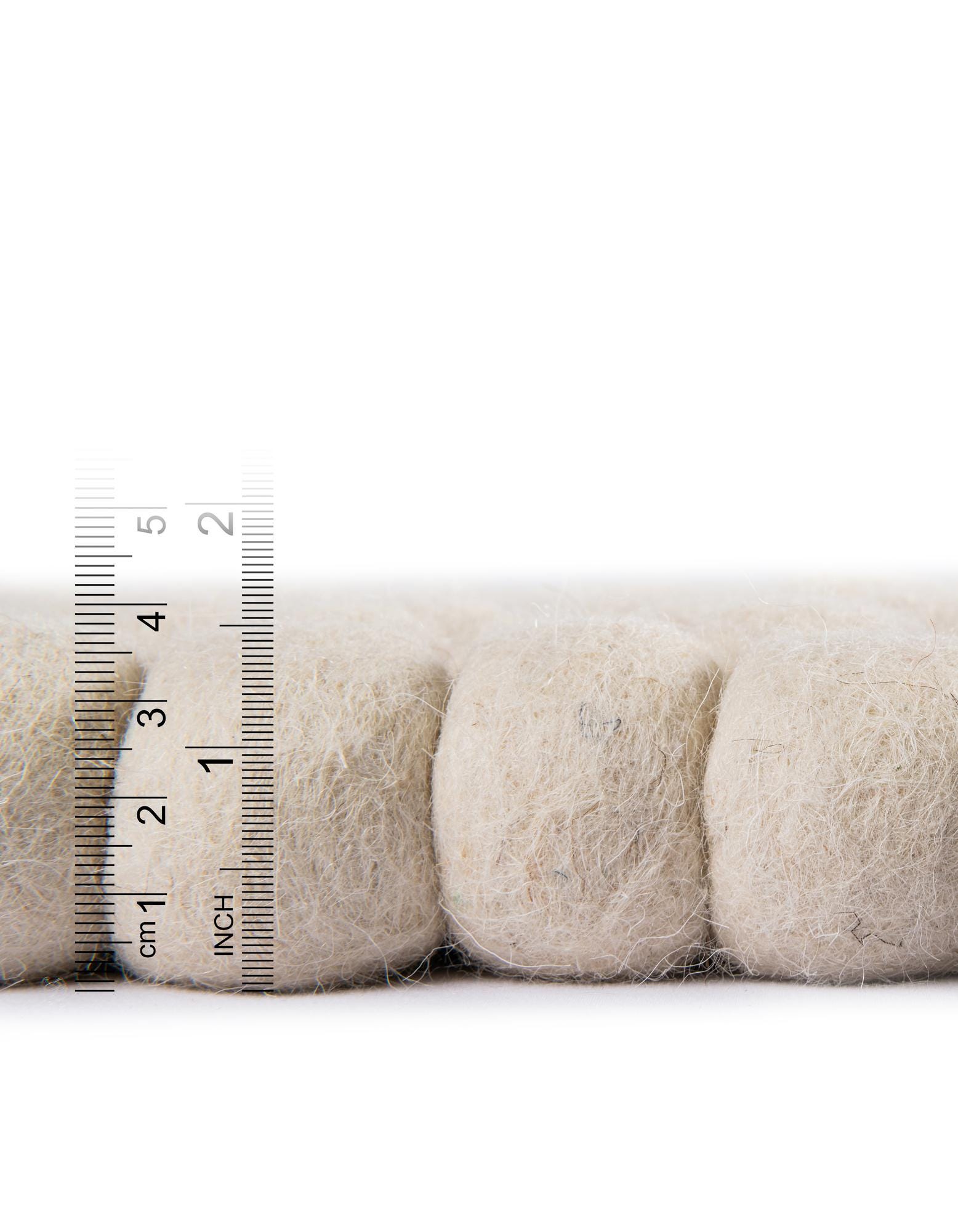 Ivory 8' x 10' Felt Ball Wool Rug | Rugs.com