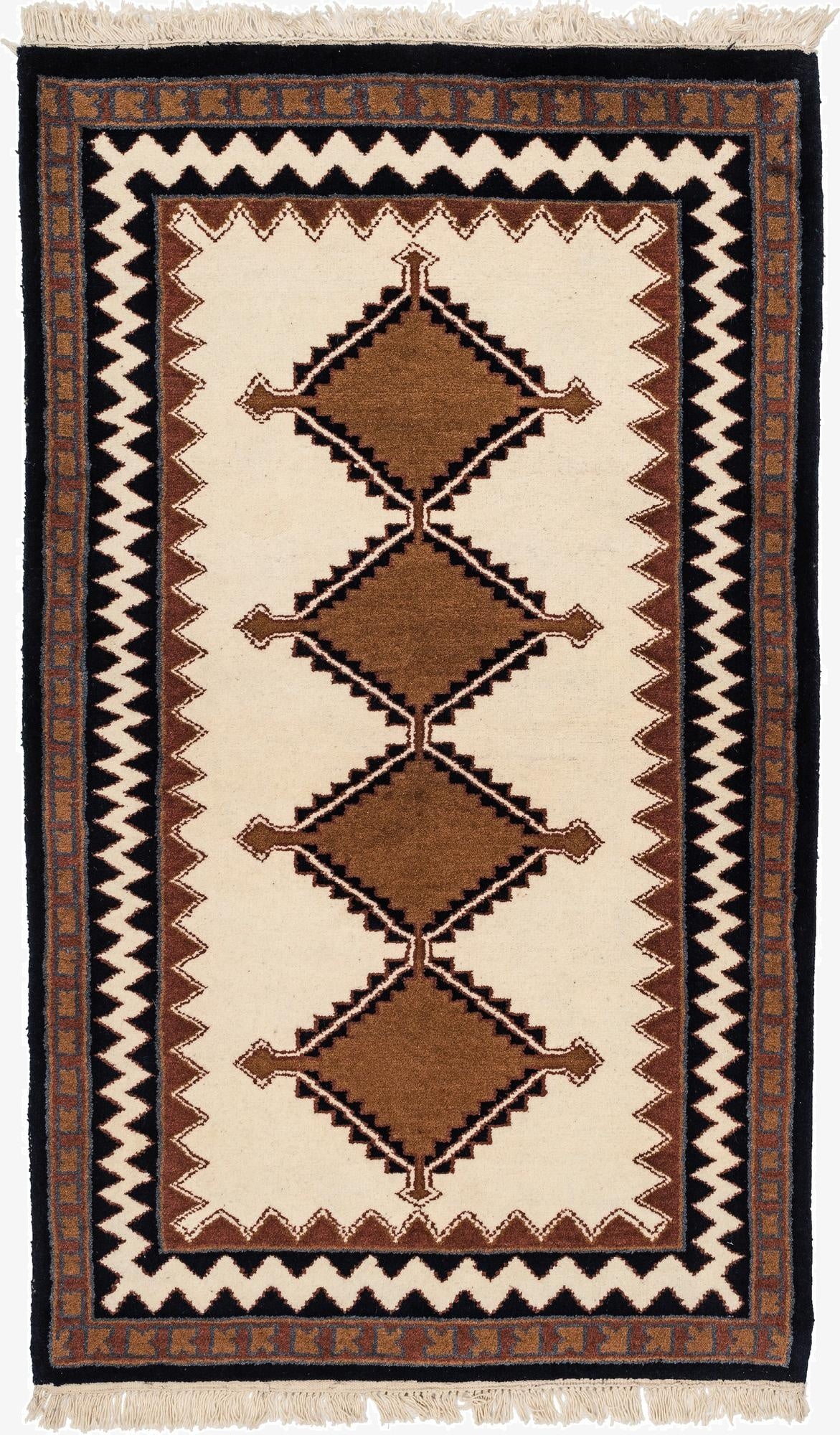  3' x 5' 2  Hand Knotted Ferdos Wool Rug
