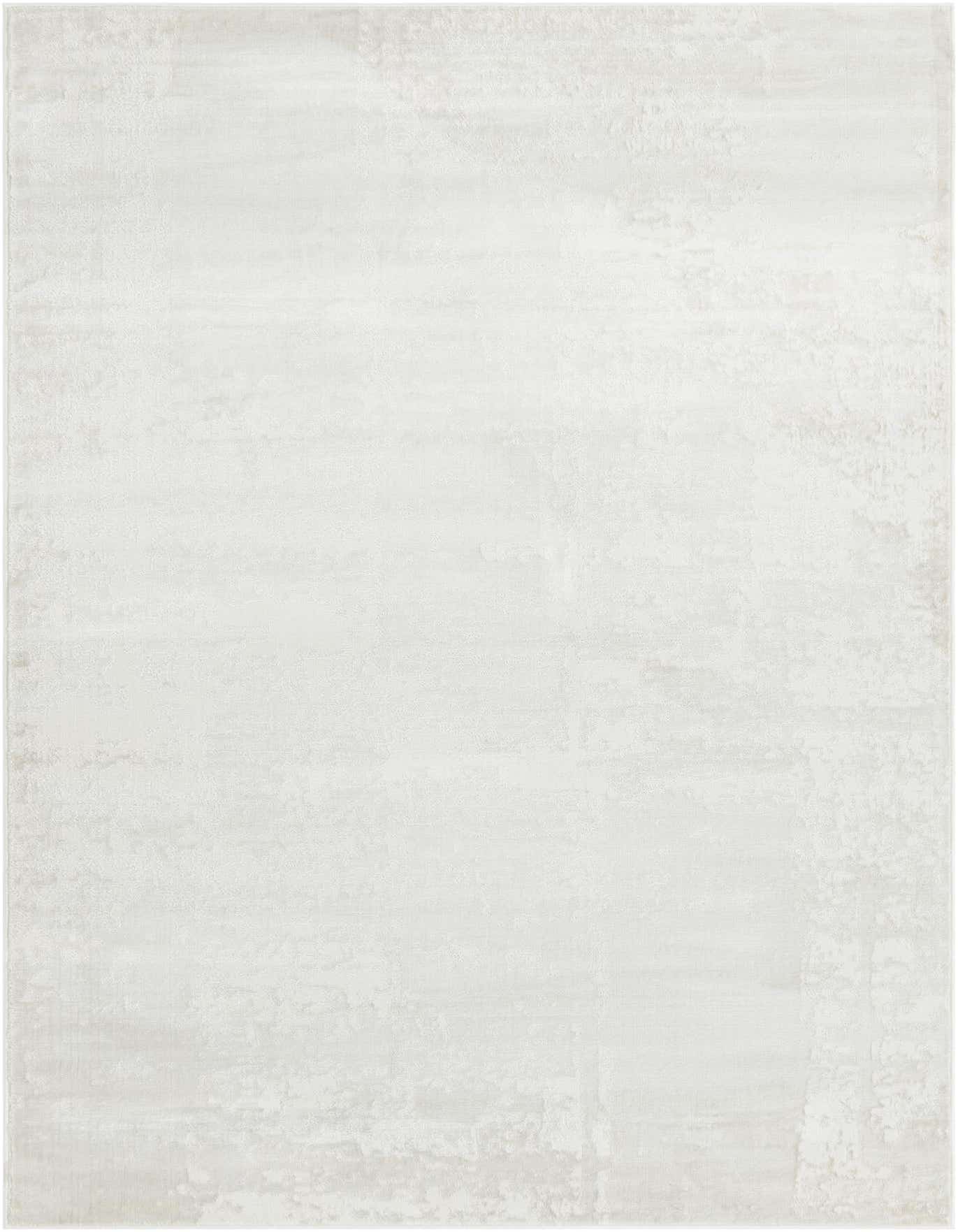 A 6x9 rectangular ivory and cream modern abstract rug with a textured medium pile, suitable for a living room.