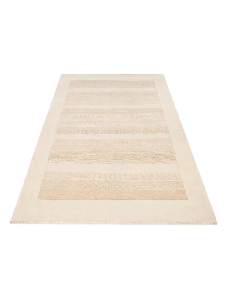 Detail image of  4' 10 x 6' 10  Hand Knotted Gabbeh Wool Rug