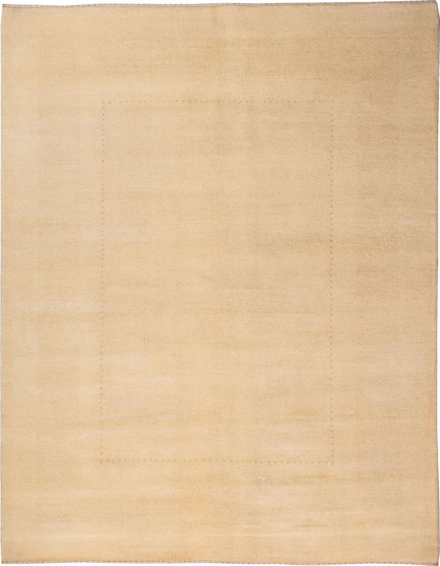 A 5x8 rectangular ivory wool area rug with a subtle solid modern pattern, perfect for a living room.