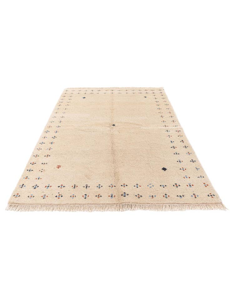 Detail image of  5' 7 x 7' 10  Hand Knotted Gabbeh Wool Rug