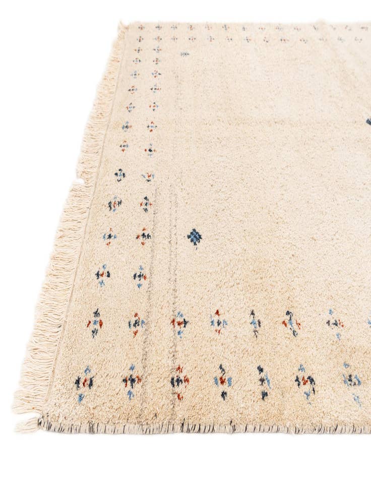 Detail image of  5' 7 x 7' 10  Hand Knotted Gabbeh Wool Rug