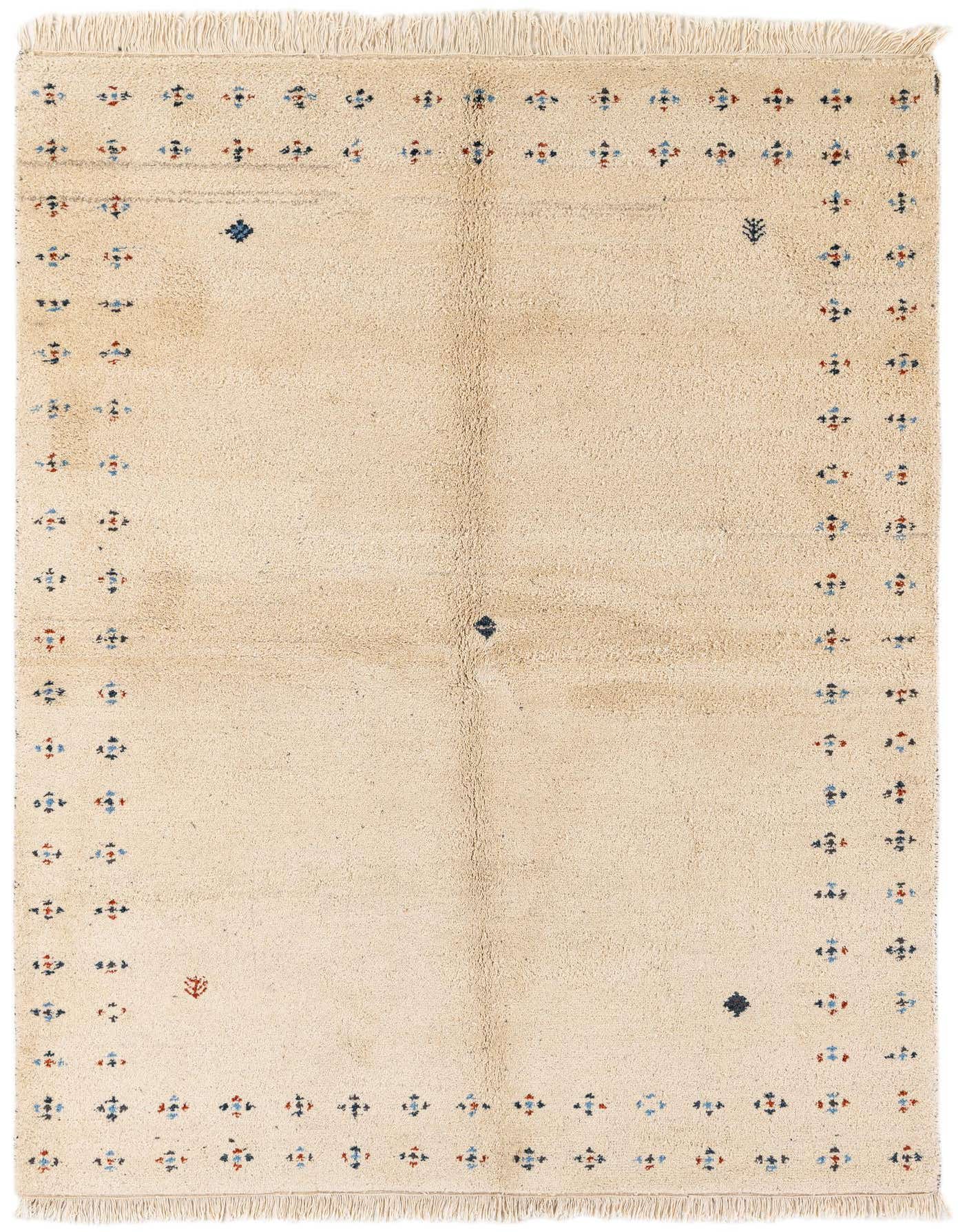 Primary image  5' 7 x 7' 10  Hand Knotted Gabbeh Wool Rug