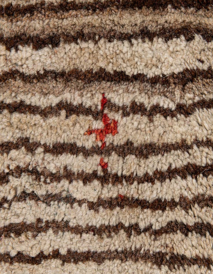 Detail image of  4' 6 x 6' 4  Hand Knotted Gabbeh Wool Rug