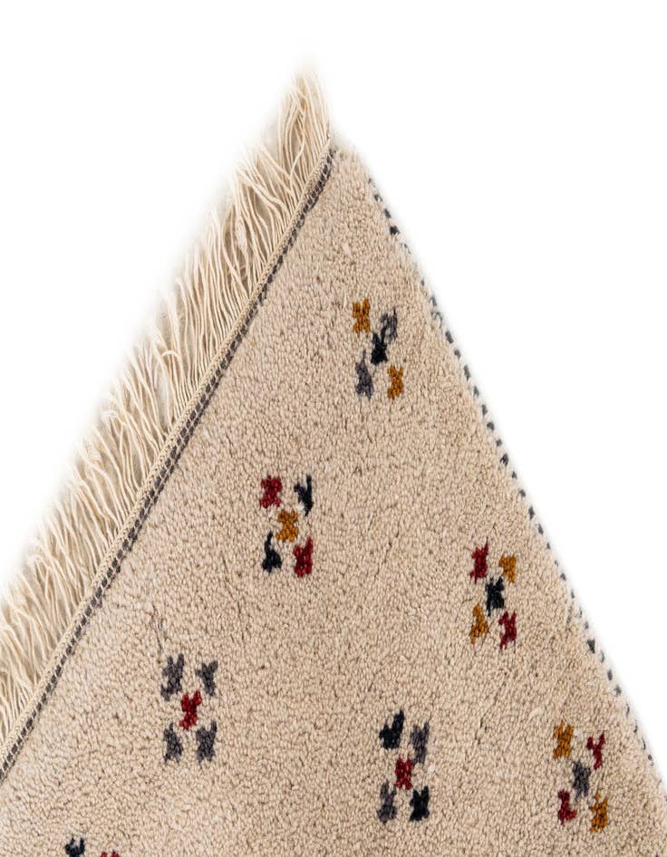 Detail image of  4' x 6' 1  Hand Knotted Gabbeh Wool Rug