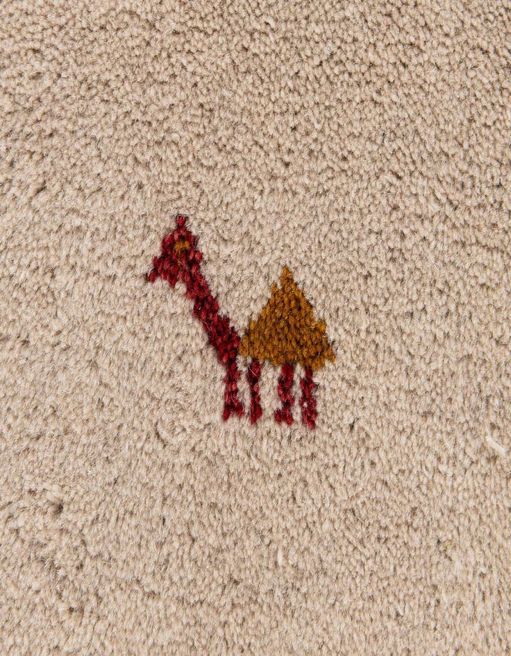 Detail image of  4' x 6' 1  Hand Knotted Gabbeh Wool Rug