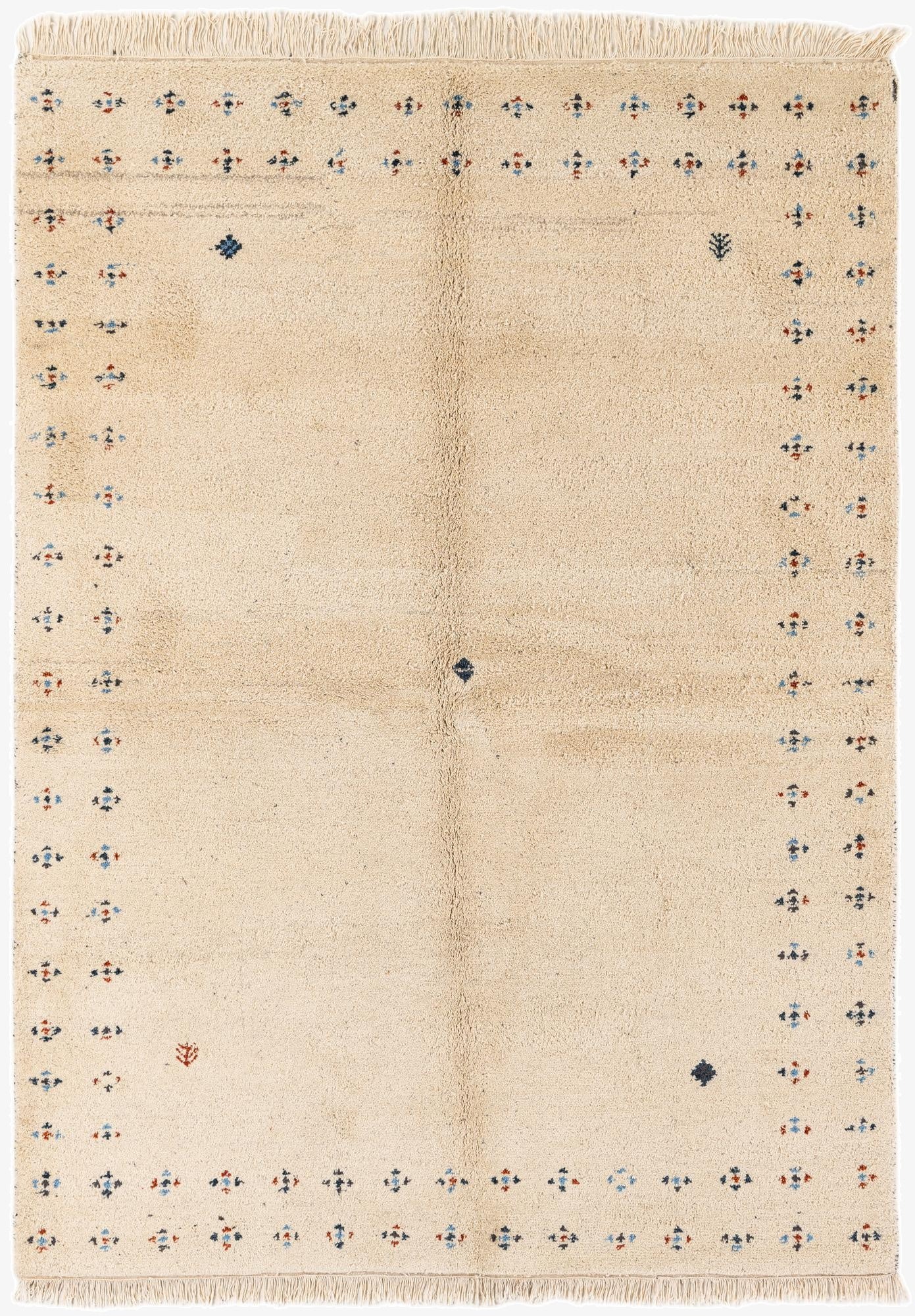  5' 7 x 7' 10  Hand Knotted Gabbeh Wool Rug