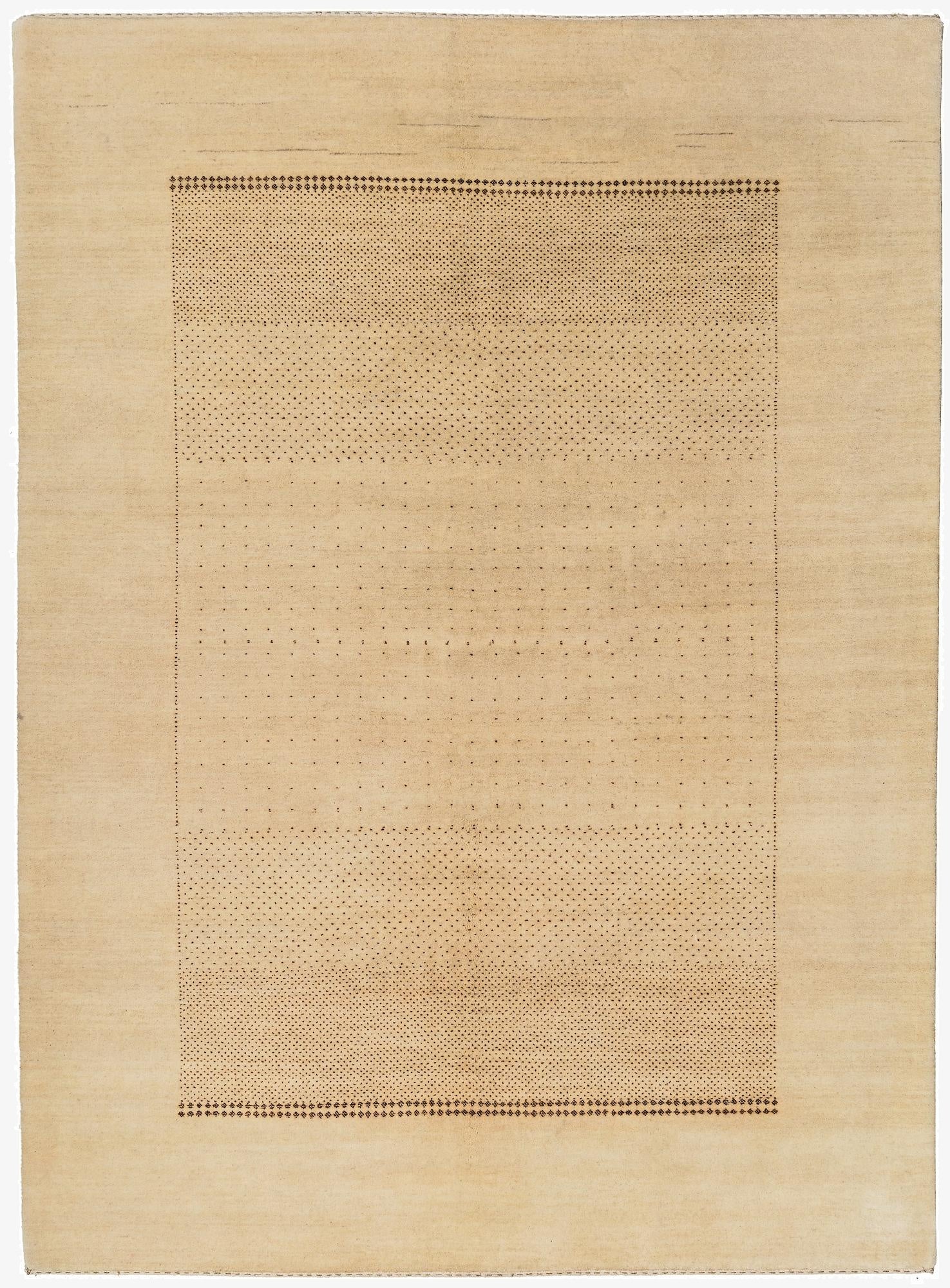  5' 8 x 7' 10  Hand Knotted Gabbeh Wool Rug