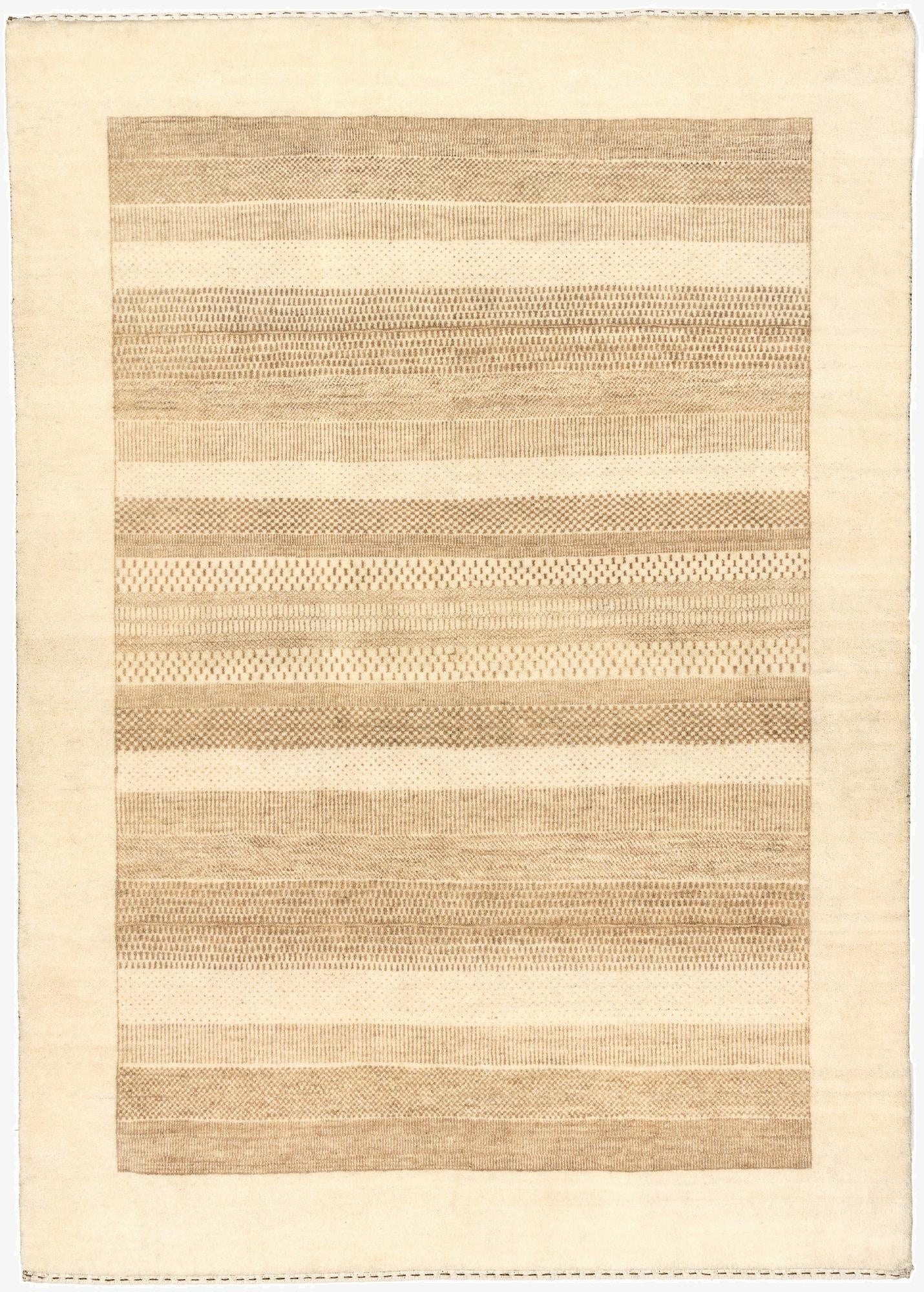  4' 10 x 6' 10  Hand Knotted Gabbeh Wool Rug