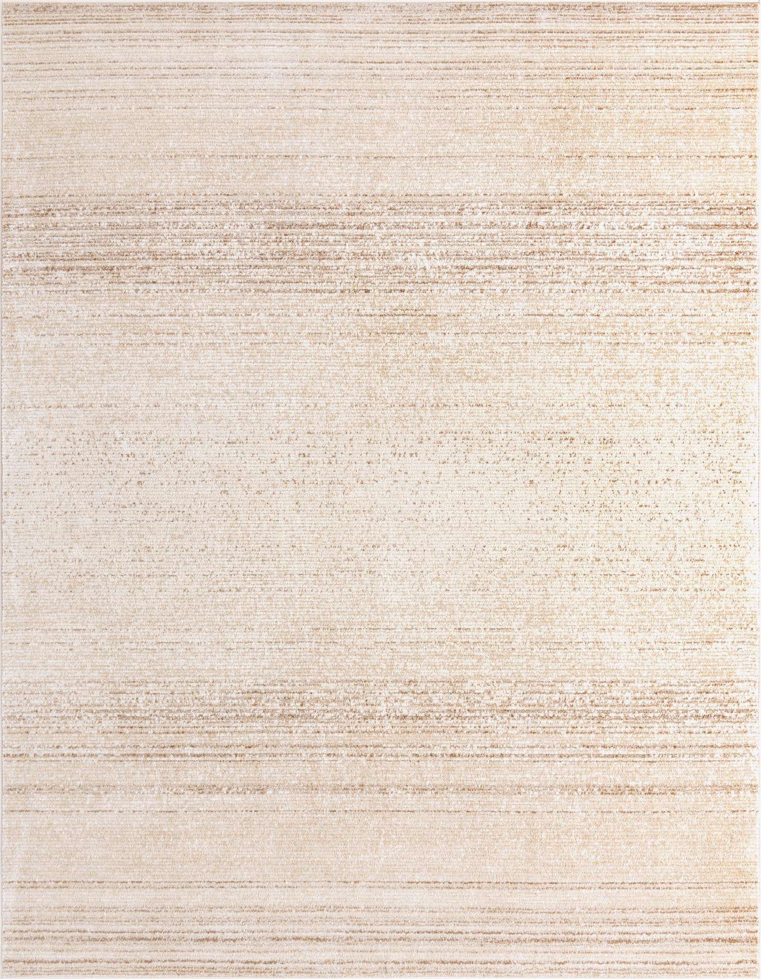 A 9x12 rectangular ivory and cream area rug with a modern textured solid pattern, suitable for a living room.