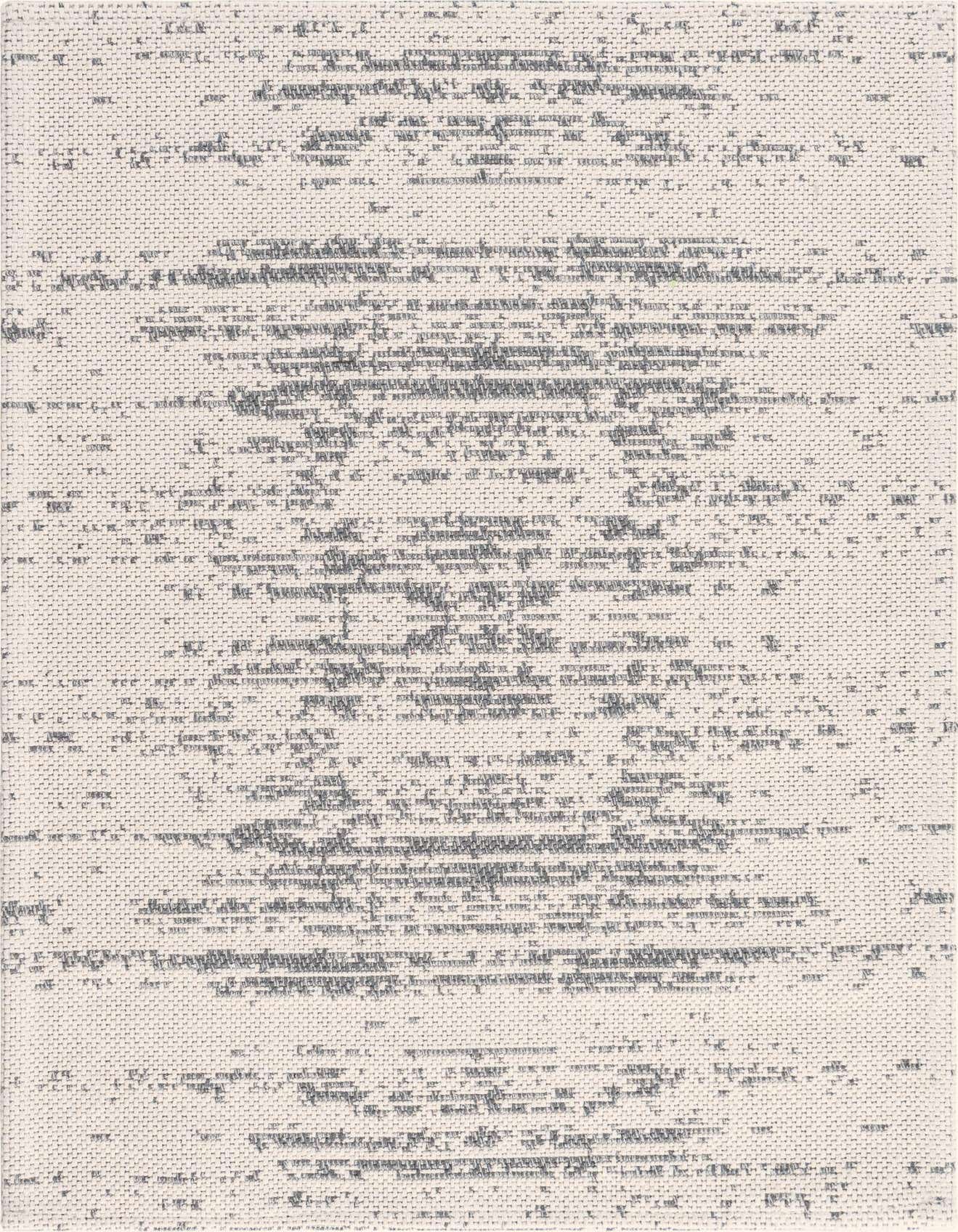 A 2x3 rectangular ivory and cream flatweave rug with a subtle textured, modern solid pattern, suitable for various indoor spaces.