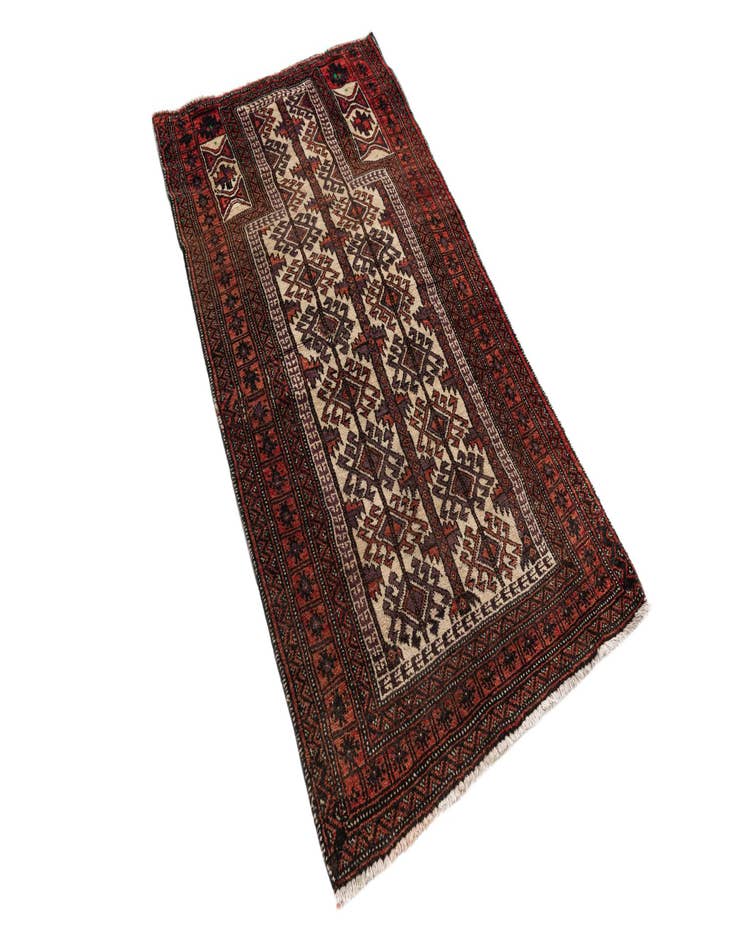 Detail image of  2' 5 x 4' 4 Hamedan Wool Rug